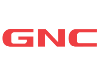 The logo for GNC.