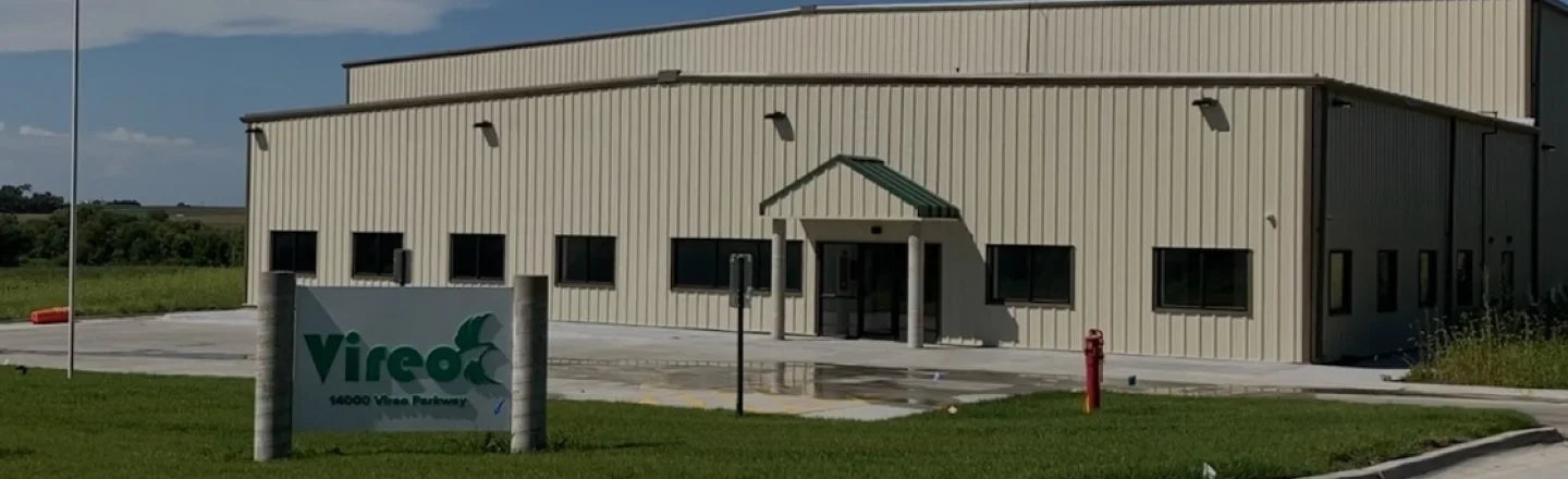 An external shot of the Vireo Resources manufacturing plant.